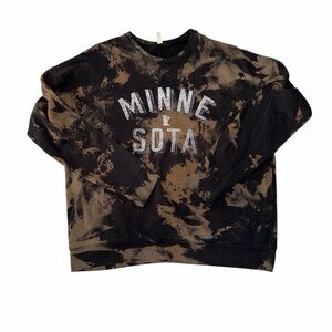 Minnesota Tie-Dye Sweatshirt - Black and Brown